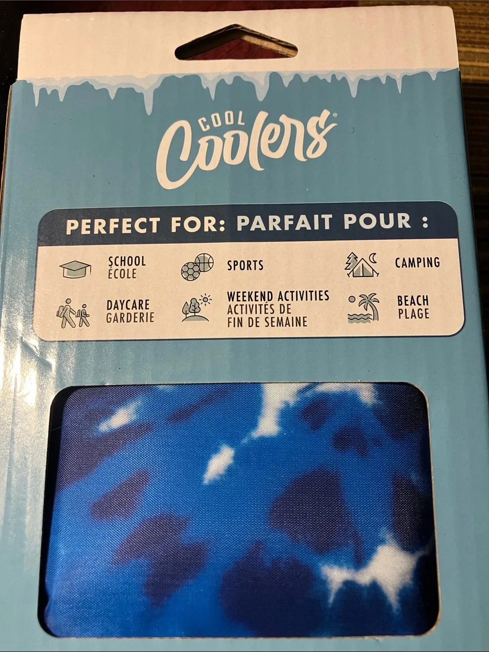 Cool Coolers Soft Ice Packs (Blue Tie-Dye) - 2 Pack-4 individual Ice packs total